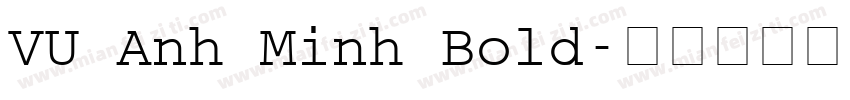 VU Anh Minh Bold字体转换